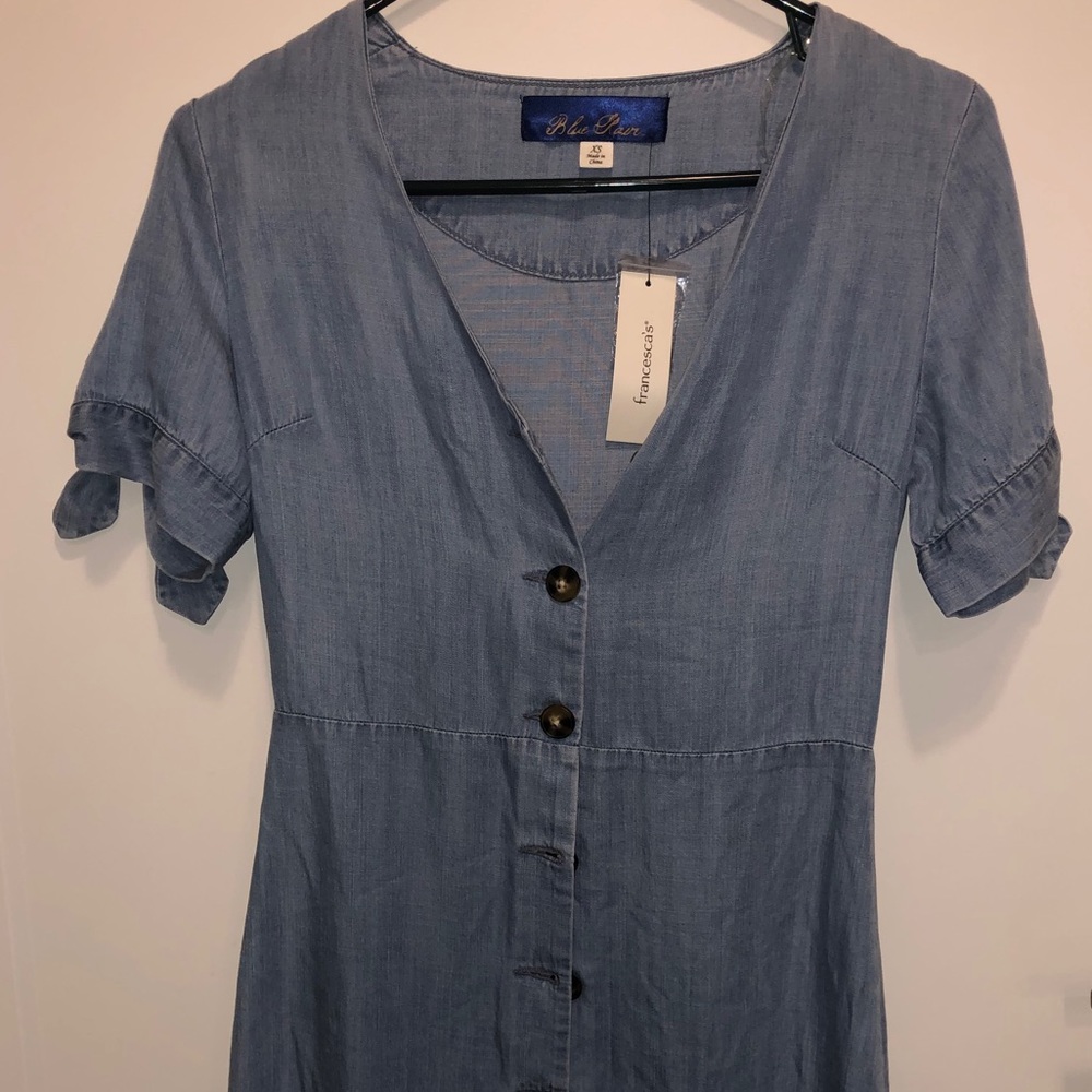 NWT - Blue button-up dress 🤍